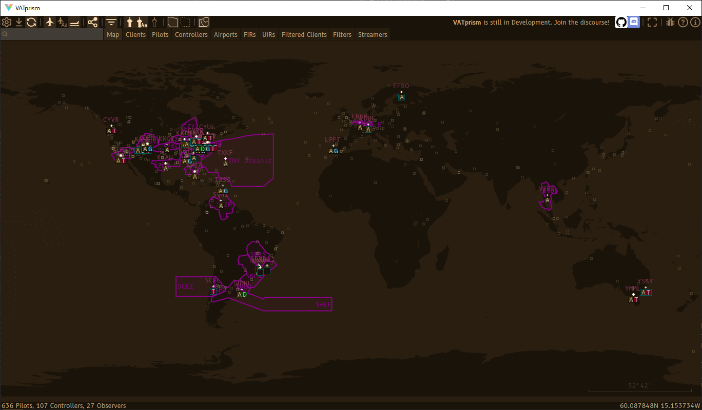 Карта ватсим. Карта диспетчеров VATSIM. Карта fir.